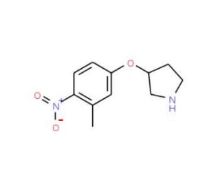3-(3-Methyl-4-nitrophenoxy)pyrrolidine (CAS 946760-47-0) - chemical structure image