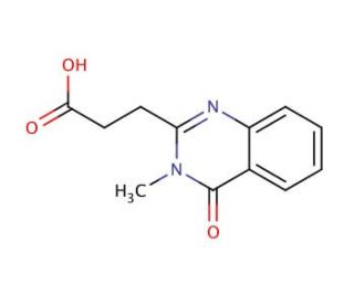 3-(3-methyl-4-oxo-3,4-dihydroquinazolin-2-yl)propanoic acid (CAS 869716-05-2) - chemical structure image
