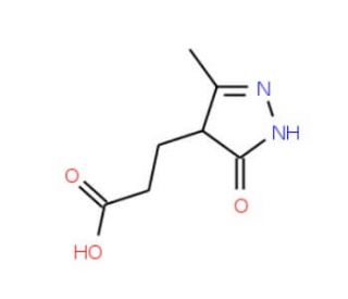3-(3-methyl-5-oxo-4,5-dihydro-1H-pyrazol-4-yl)propanoic acid - chemical structure image
