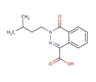 3-(3-Methyl-butyl)-4-oxo-3,4-dihydro-phthalazine-1-carboxylic acid - chemical structure image