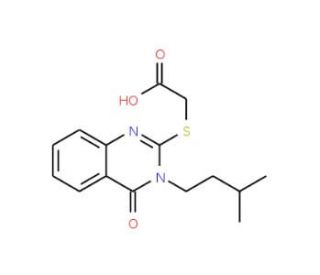 {[3-(3-methylbutyl)-4-oxo-3,4-dihydroquinazolin-2-yl]thio}acetic acid - chemical structure image