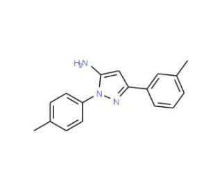3-(3-methylphenyl)-1-(4-methylphenyl)-1H-pyrazol-5-amine (CAS 618092-88-9) - chemical structure image