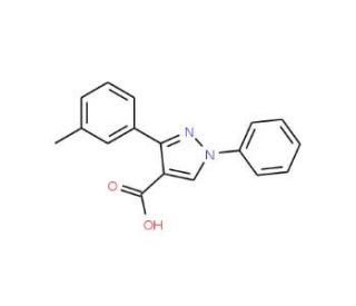 3-(3-methylphenyl)-1-phenyl-1H-pyrazole-4-carboxylic acid - chemical structure image