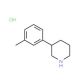 3-(3-Methylphenyl)piperidine hydrochloride - chemical structure image