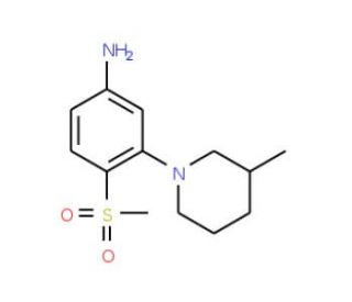3-(3-Methylpiperidin-1-yl)-4-methylsulfonylaniline - chemical structure image