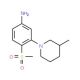 3-(3-Methylpiperidin-1-yl)-4-methylsulfonylaniline - chemical structure image