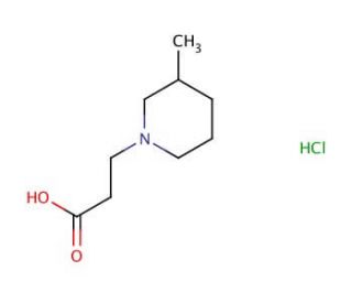 3-(3-methylpiperidin-1-yl)propanoic acid hydrochloride - chemical structure image