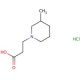 3-(3-methylpiperidin-1-yl)propanoic acid hydrochloride - chemical structure image