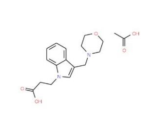 3-(3-Morpholin-4-ylmethyl-indol-1-yl)-propionic acid acetate - chemical structure image
