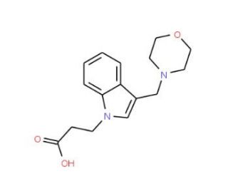 3-(3-Morpholin-4-ylmethyl-indol-1-yl)-propionic acid - chemical structure image