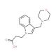 3-(3-Morpholin-4-ylmethyl-indol-1-yl)-propionic acid - chemical structure image