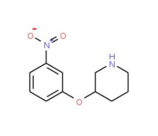 3-(3-Nitrophenoxy)piperidine (CAS 946759-44-0) - chemical structure image