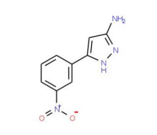 3-(3-nitrophenyl)-1H-pyrazol-5-amine (CAS 142338-69-0) - chemical structure image
