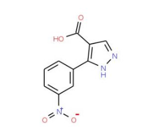3-(3-Nitrophenyl)-1H-pyrazole-4-carboxylic acid - chemical structure image