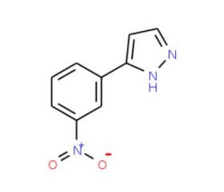 3-(3-Nitrophenyl)-1H-pyrazole (CAS 59843-77-5) - chemical structure image