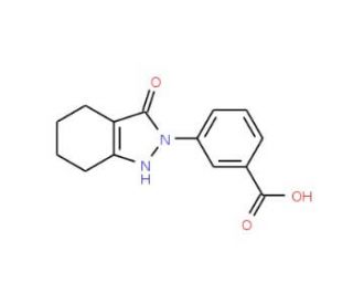 3-(3-Oxo-1,3,4,5,6,7-hexahydro-2H-indazol-2-yl)-benzenecarboxylic acid - chemical structure image