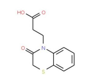 3-(3-oxo-2,3-dihydro-4H-1,4-benzothiazin-4-yl)propanoic acid (CAS 37012-79-6) - chemical structure image