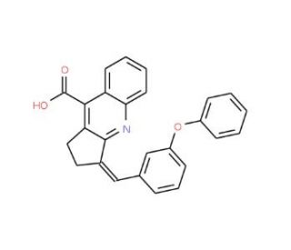3-(3-Phenoxy-benzylidene)-2,3-dihydro-1H-cyclopenta[b]quinoline-9-carboxylic acid - chemical structure image