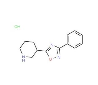 3-(3-Phenyl-1,2,4-oxadiazol-5-yl)piperidinehydrochloride - chemical structure image