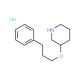 3-(3-Phenylpropoxy)piperidine hydrochloride - chemical structure image