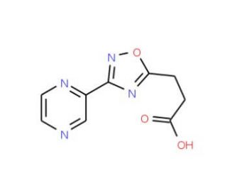 3-(3-Pyrazin-2-yl-1,2,4-oxadiazol-5-yl)propanoic acid (CAS 849925-05-9) - chemical structure image