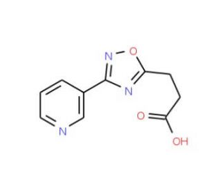 3-(3-Pyridin-3-yl-[1,2,4]oxadiazol-5-yl)-propionic acid (CAS 876716-11-9) - chemical structure image