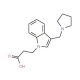 3-(3-Pyrrolidin-1-ylmethyl-indol-1-yl)-propionic acid - chemical structure image