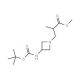 3-(3-tert-Butoxycarbonylamino-azetidin-1-yl)-2-methyl-propionic acid methyl ester - chemical structure image