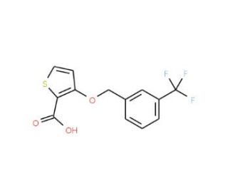 3-{[3-(Trifluoromethyl)benzyl]oxy}-2-thiophenecarboxylic acid (CAS 339009-59-5) - chemical structure image
