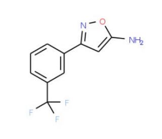 3-[3-(Trifluoromethyl)phenyl]-5-isoxazolylamine (CAS 82360-94-9) - chemical structure image