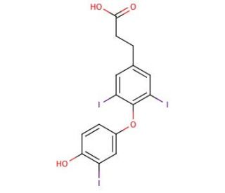 3,3&prime;,5-Triiodothyropropionic Acid (CAS 51-26-3) - chemical structure image