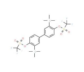 3,3&prime;-Bis(trimethylsilyl)biphenyl-4,4&prime;-diyl Bis(trifluoromethanesulfonate) (CAS 828282-80-0) - chemical structure image