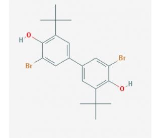 3,3&prime;-dibromo-5,5&prime;-di-tert-butyl-1,1&prime;-biphenyl-4,4&prime;-diol - chemical structure image