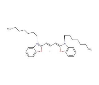 3,3&prime;-Diheptyloxacarbocyanine iodide (CAS 53213-83-5) - chemical structure image