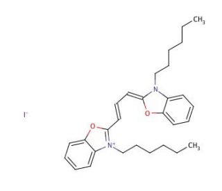3,3&prime;-Dihexyloxacarbocyanine Iodide (CAS 53213-82-4) - chemical structure image