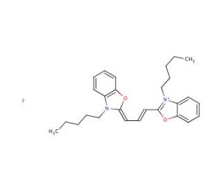 3,3&prime;-Dipentyloxacarbocyanine iodide (CAS 53213-81-3) - chemical structure image