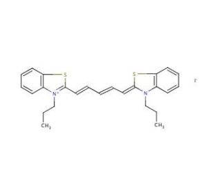 3,3&prime;-Dipropylthiadicarbocyanine iodide (CAS 53213-94-8) - chemical structure image