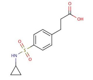 3-{4-[(cyclopropylamino)sulfonyl]phenyl}propanoic acid - chemical structure image