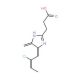 3-{4-[(E)-2-Chloro-but-2-en-(E)-ylidene]-5-methyl-ene-4,5-dihydro-1H-imidazol-2-yl}-propionic acid - chemical structure image