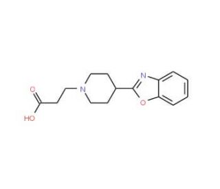 3-[4-(1,3-Benzoxazol-2-yl)piperidino]-propanoic acid (CAS 924869-04-5) - chemical structure image