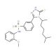 3-[4-(1,5-Dimethyl-hexyl)-5-mercapto-4H-[1,2,4]triazol-3-yl]-N-(2-methoxy-phenyl)-benzenesulfonamide - chemical structure ima