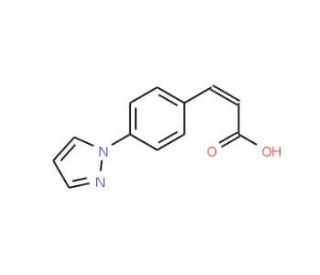 3-[4-(1H-Pyrazol-1-yl)phenyl]acrylic acid - chemical structure image