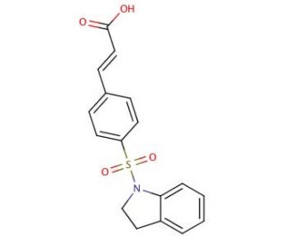 3-[4-(2,3-Dihydro-indole-1-sulfonyl)-phenyl]-acrylic acid - chemical structure image