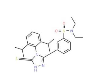 3-[4-(2,6-Diisopropyl-phenyl)-5-mercapto-4H-[1,2,4]triazol-3-yl]-N,N-diethyl-benzenesulfonamide - chemical structure image