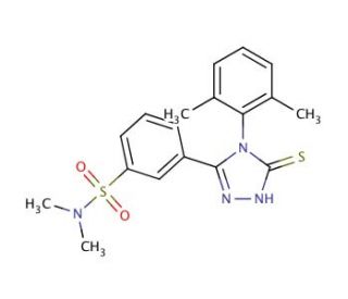 3-[4-(2,6-Dimethyl-phenyl)-5-mercapto-4H-[1,2,4]triazol-3-yl]-N,N-dimethyl-benzenesulfonamide - chemical structure image