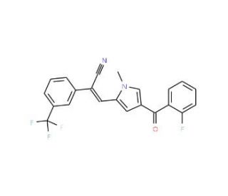 3-[4-(2-Fluorobenzoyl)-1-methylpyrrol-2-yl]-2-(3-methylphenyl)acrylonitrile - chemical structure image