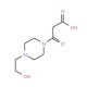 3-[4-(2-Hydroxy-ethyl)-piperazin-1-yl]-3-oxo-propionic acid (CAS 717904-42-2) - chemical structure image
