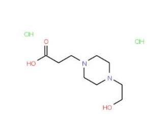 3-[4-(2-Hydroxy-ethyl)-piperazin-1-yl]-propionic acid dihydrochloride - chemical structure image
