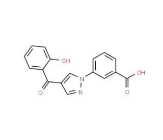 3-[4-(2-Hydroxybenzoyl)-1H-pyrazol-1-yl]-benzenecarboxylic acid - chemical structure image