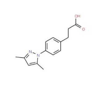 3-[4-(3,5-Dimethyl-pyrazol-1-yl)-phenyl]-propionic acid - chemical structure image